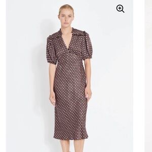 Raquel Allegra silk daisy “Bella” dress